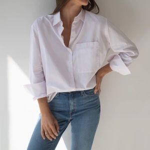 The Deep End Button down Shirt in Peony